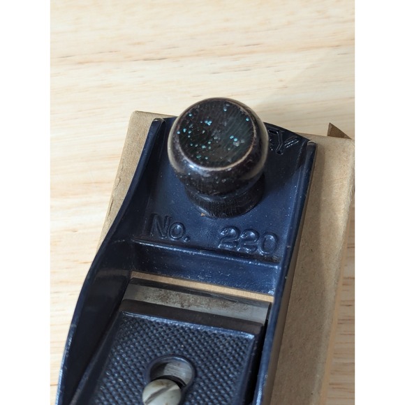 Stanley No. 220 Block Plane Vintage USA Made w/ Original Box 7" Carpenter Tool - Picture 4 of 16